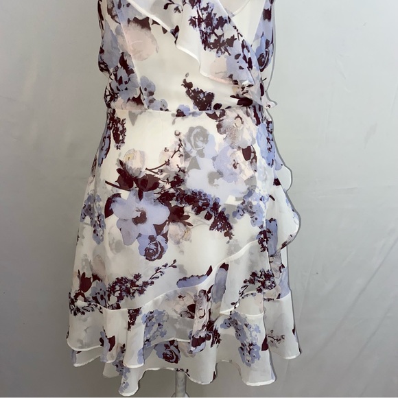 Francesca’s Purple Floral Cocktail Mini Dress - Picture 5 of 12